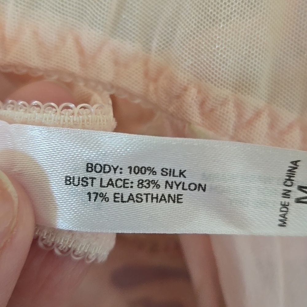Victoria's Secret |*Rare*Vintage 100% Silk Pink Floral Slip Lingerie Size Medium - Picture 11 of 11
